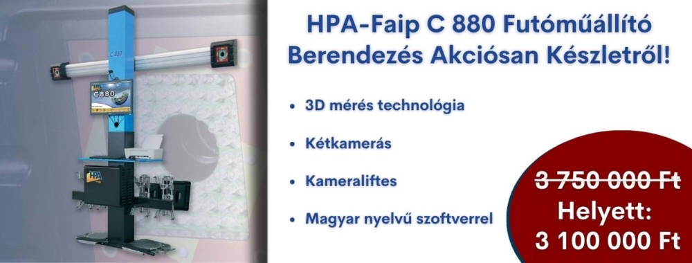 HPA-Faip C-880 3D Futóműállító Berendezés Akciósan